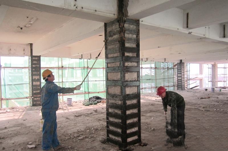 红花岗型钢外包钢加固施工的质量怎么做检测？